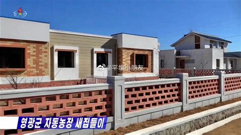 朝鲜新建农村住宅围栏